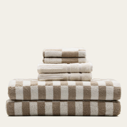 Pietra Australian Cotton Towels with Checkered Design, 600 GSM – view 7