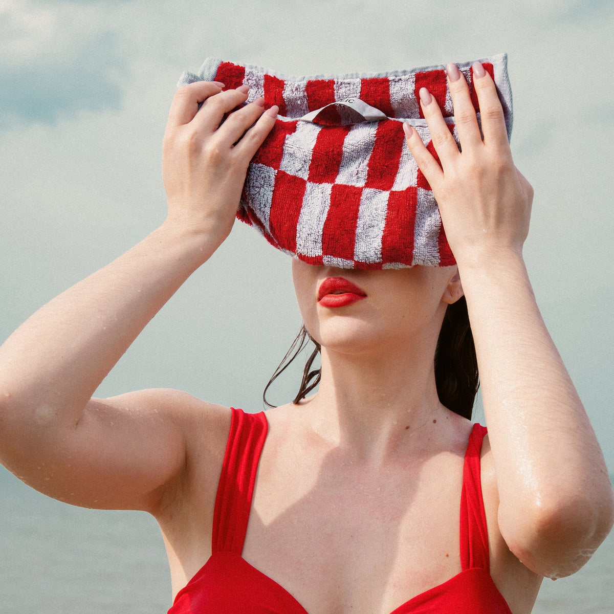 Pietra Australian Cotton Towels with Checkered Design, 600 GSM – view 41
