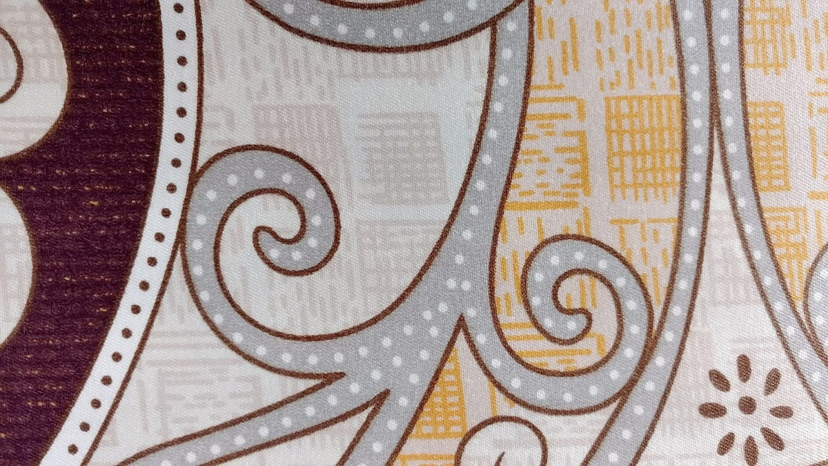 Maroon Mandala Ivory Damask Polyester Pillowcases, Set of 2 – view 5