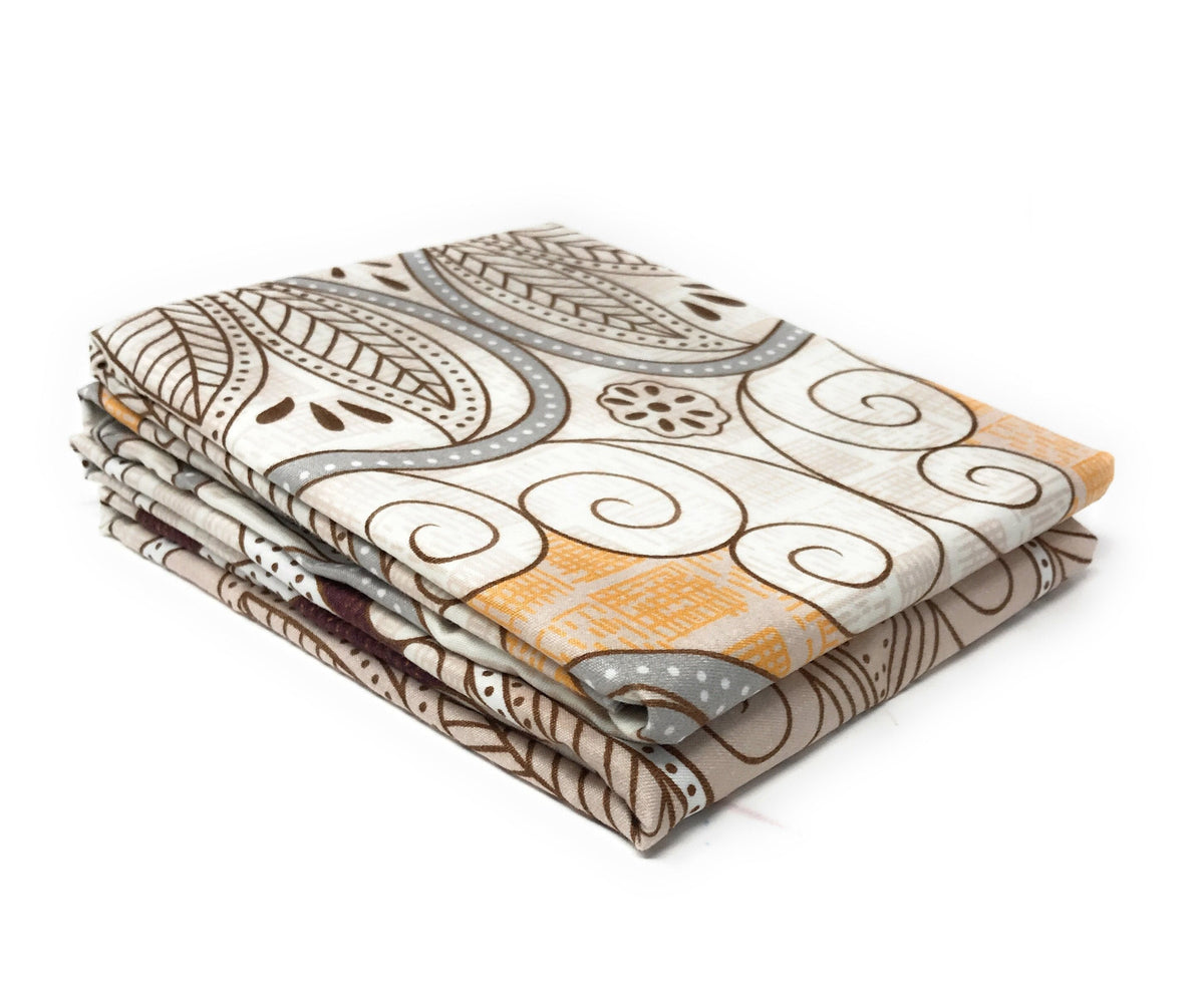 Maroon Mandala Ivory Damask Polyester Pillowcases, Set of 2 – view 4