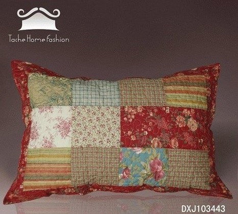 Fairy Tale Tea Party Cotton Patchwork Pillow Sham, Queen or King – view 3