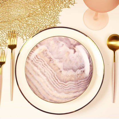 Pink Waves Fine Bone China Salad Plates, Set of Four – view 3