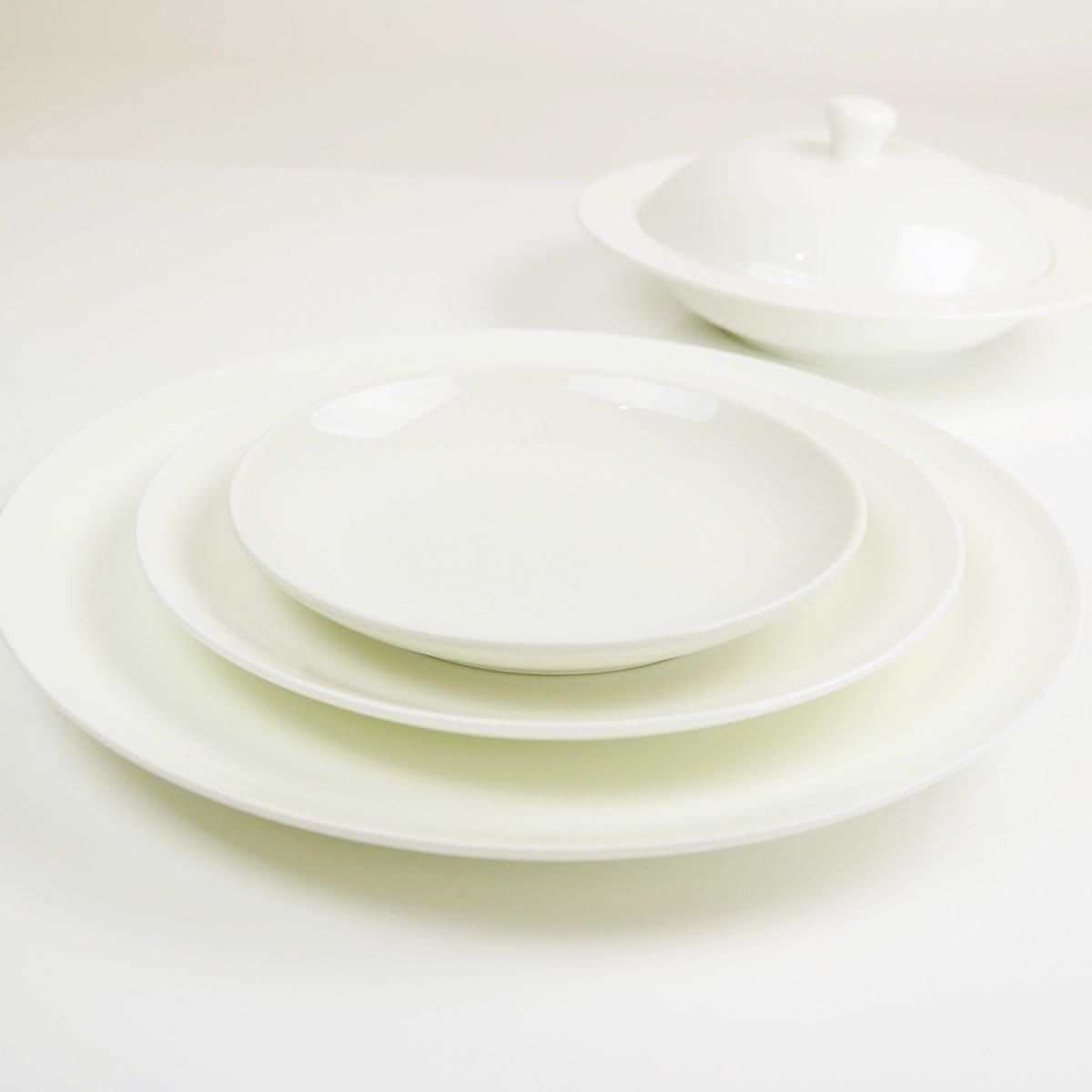 Angelic White Fine Bone China Salad Plates, Set of 4 – view 4