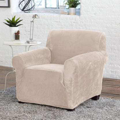 Velvet Stretch Slipcover – Gale Collection Form-Fit Sofa Cover – view 14
