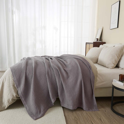 Mikala Collection 100% Cotton Waffle Weave Blanket – view 10