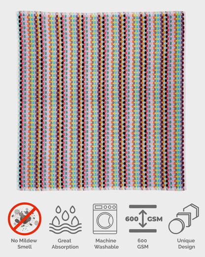 Pom Pom Turkish Cotton Jacquard Bath Mat, 600 GSM – view 5