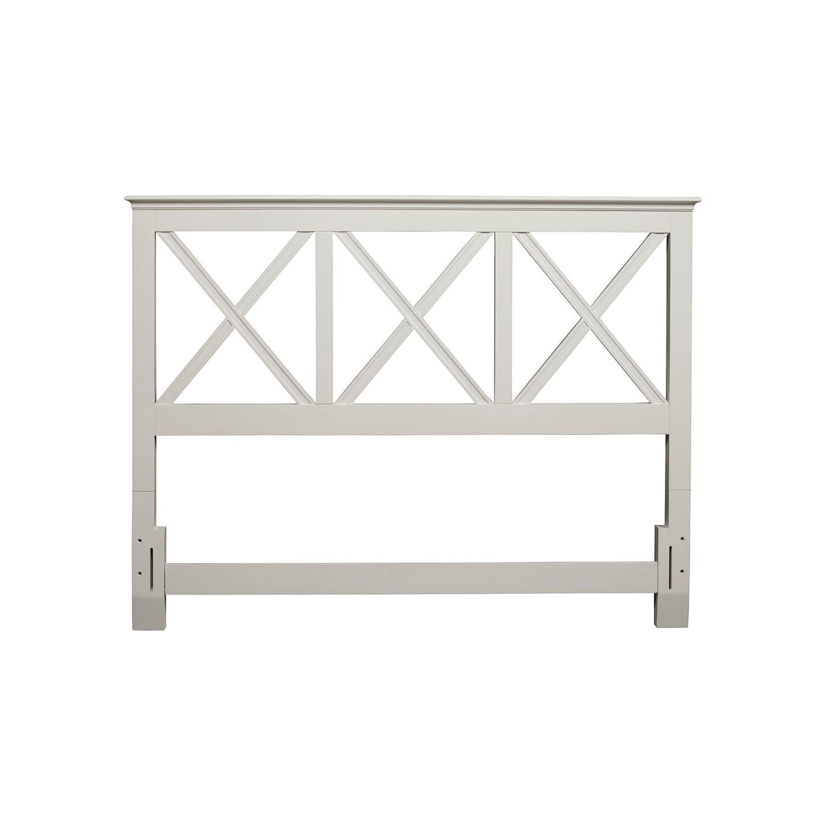 Potter White Mahogany Headboard with Open Fretwork Cross-Back – view 3