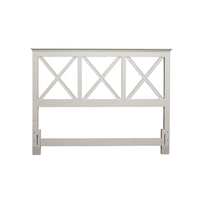 Potter White Mahogany Headboard with Open Fretwork Cross-Back – view 3