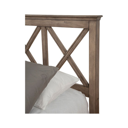 Potter Open Panel Headboard in French Truffle with Cross-Back Detail – view 3