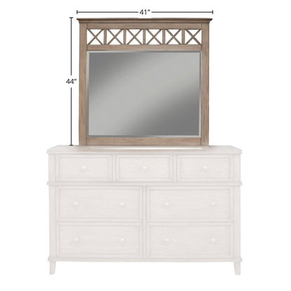 Potter Mahogany Wood Mirror in French Truffle Finish – view 3