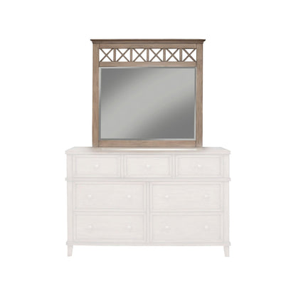 Potter Mahogany Wood Mirror in French Truffle Finish – view 2