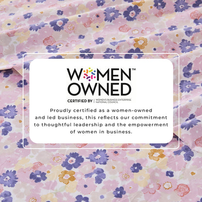 Watercolor Floral Microfiber Sheet Set – Delia Collection – view 58