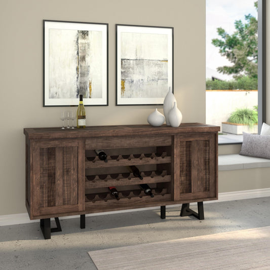 Acacia Wood Prairie Sideboard in Natural/Black Finish