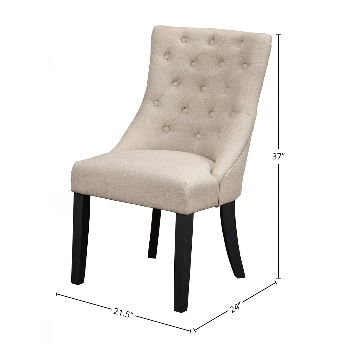 Prairie Button-Tufted Upholstered Dining Side Chairs, Set of 2 – view 7