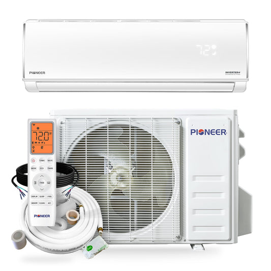 Pioneer Diamante Pro 18,000 BTU 21 SEER2 230V High-Wall Ductless Mini-Split Air Conditioner Inverter Heat Pump with 16 Ft. Kit