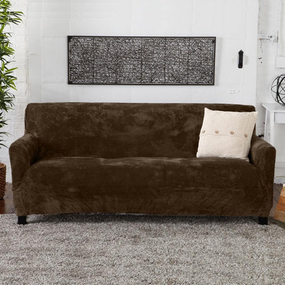 Velvet Stretch Slipcover – Gale Collection Form-Fit Sofa Cover – view 137