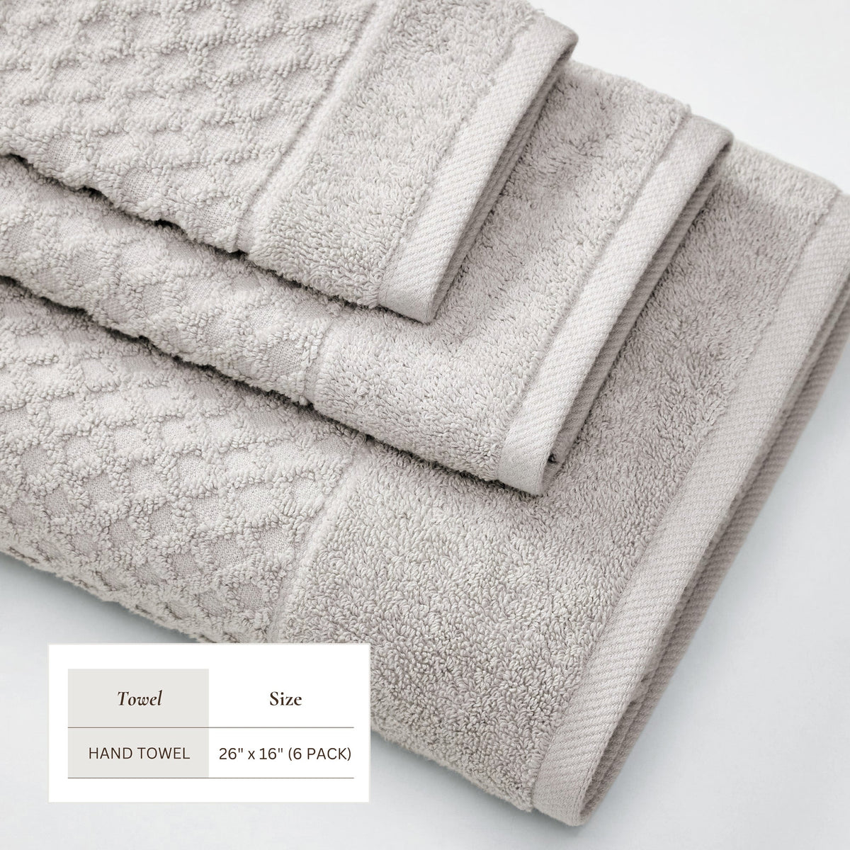 Cotton Diamond Waffle Weave Bath Towel Set – Grayson Collection – view 142