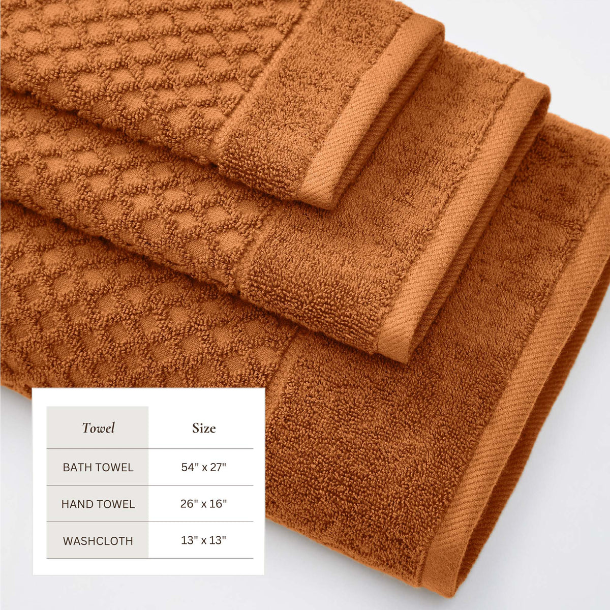 Cotton Diamond Waffle Weave Bath Towel Set – Grayson Collection – view 128