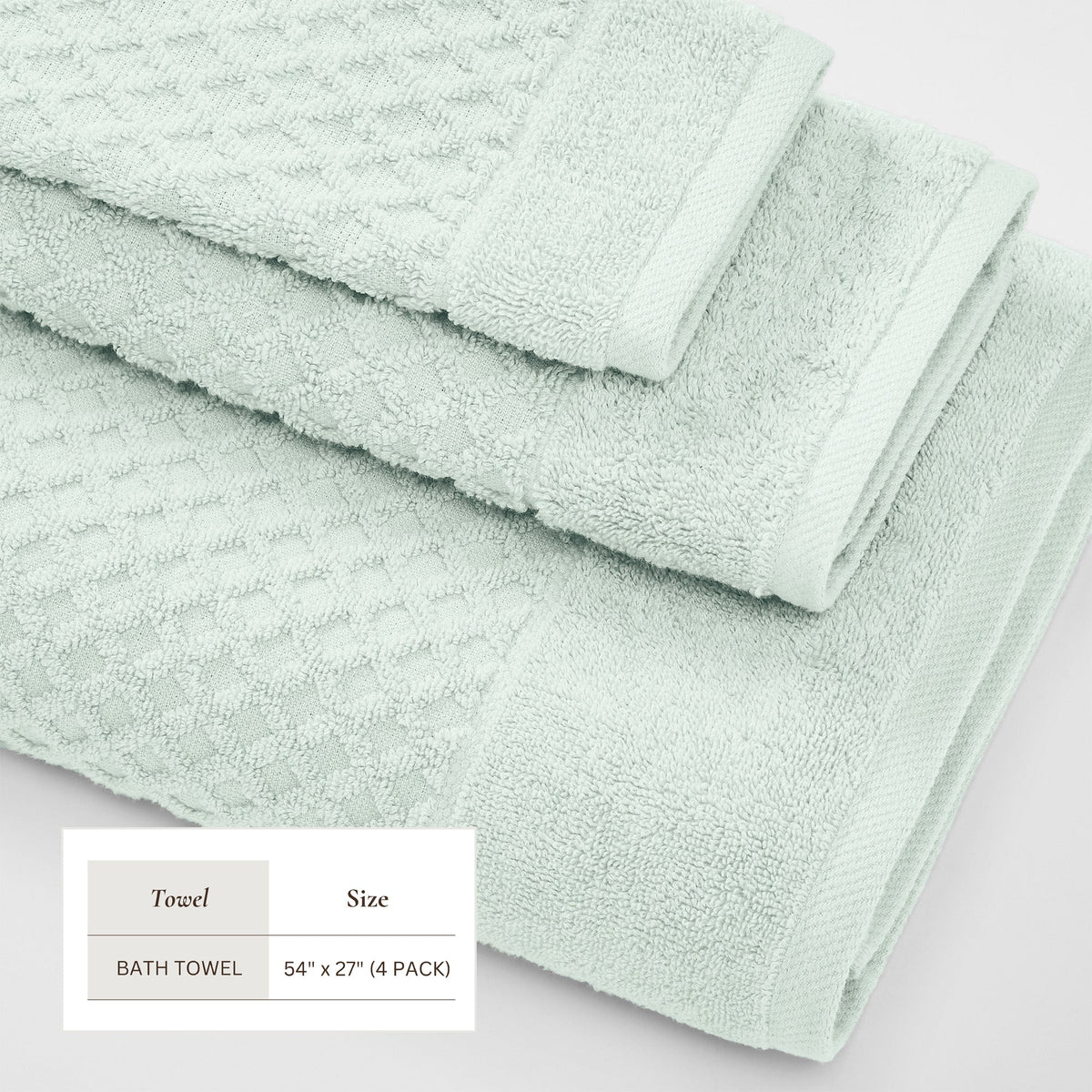 Cotton Diamond Waffle Weave Bath Towel Set – Grayson Collection – view 95