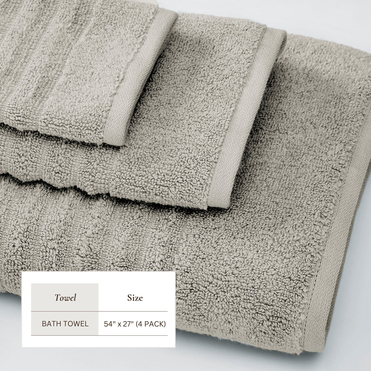 Karina Collection Luxury Combed Cotton Ribbed Bath Towel Set – view 179