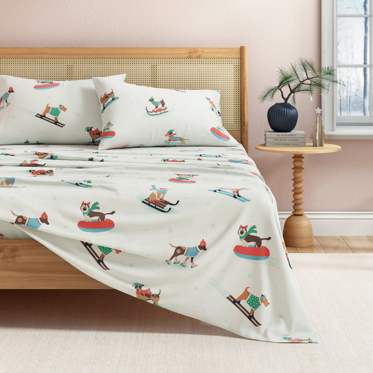 Turkish Cotton Christmas Flannel Sheet Set – Whittaker Collection – view 35