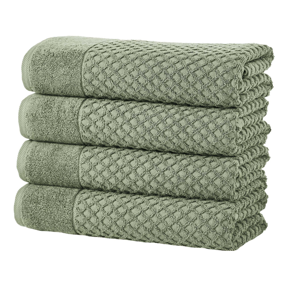 Cotton Diamond Waffle Weave Bath Towel Set – Grayson Collection – view 64