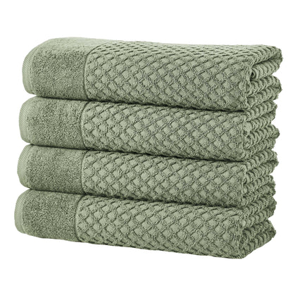 Cotton Diamond Waffle Weave Bath Towel Set – Grayson Collection – view 64