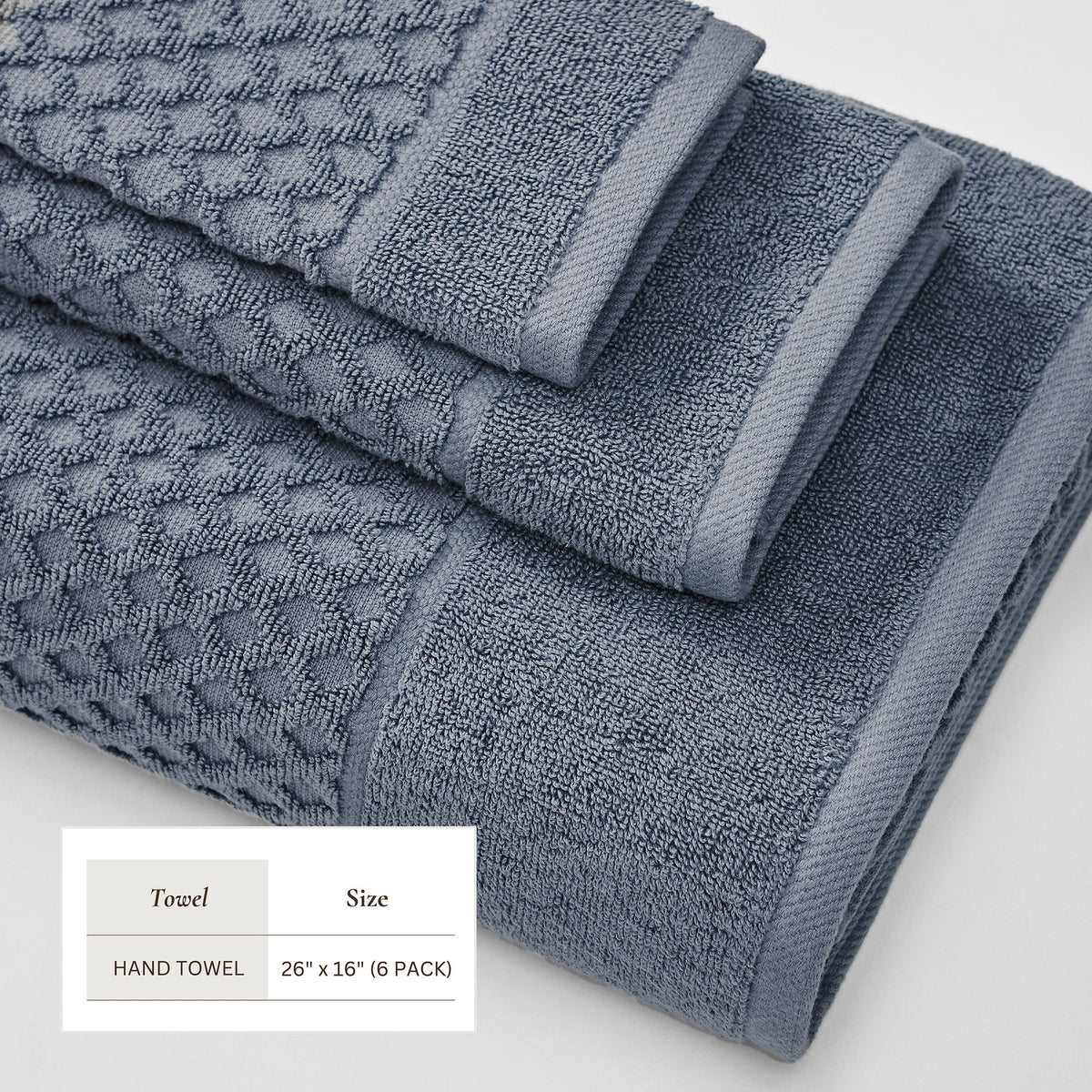 Cotton Diamond Waffle Weave Bath Towel Set – Grayson Collection – view 107