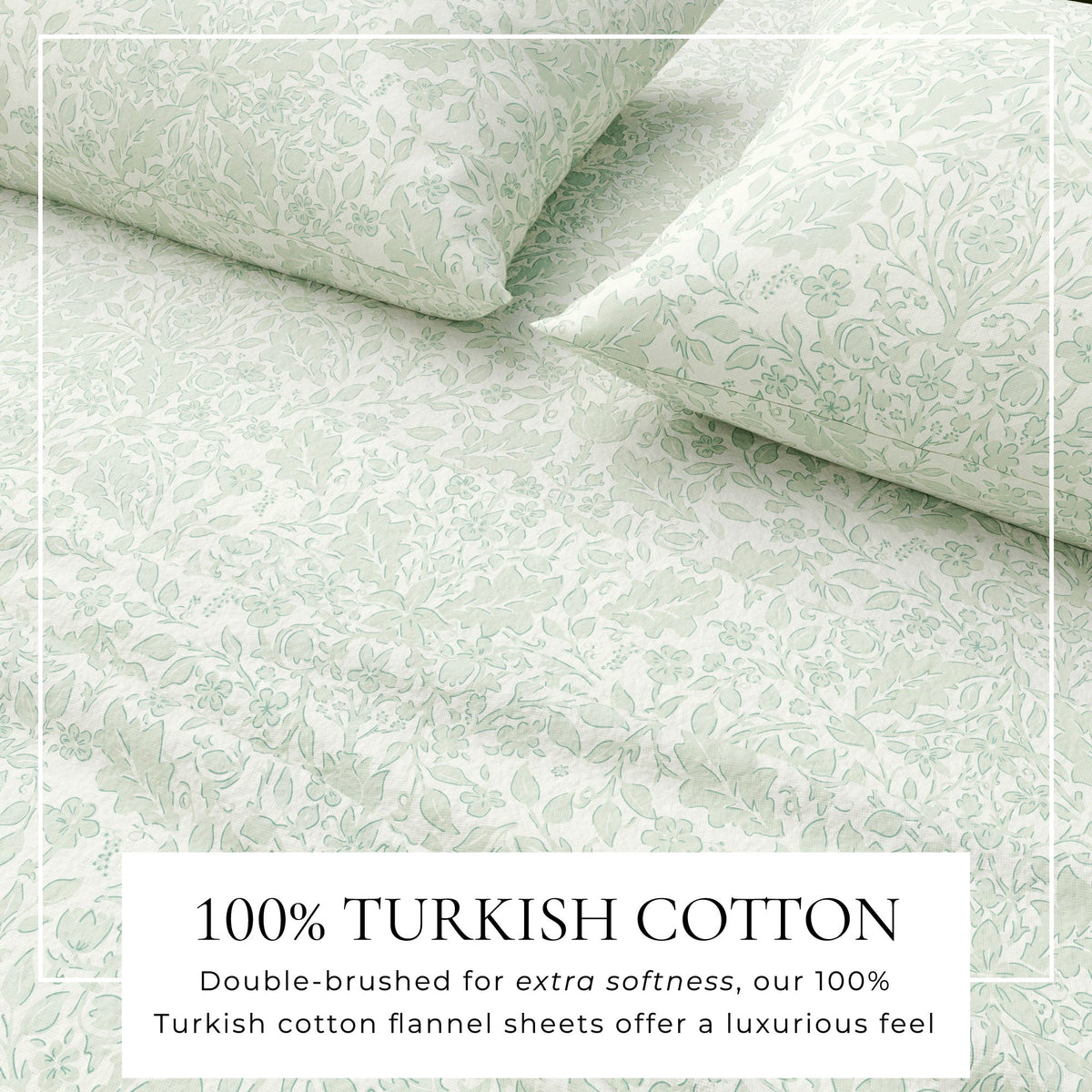 Turkish Cotton Flannel Sheet Set – Winter Floral Collection – view 26