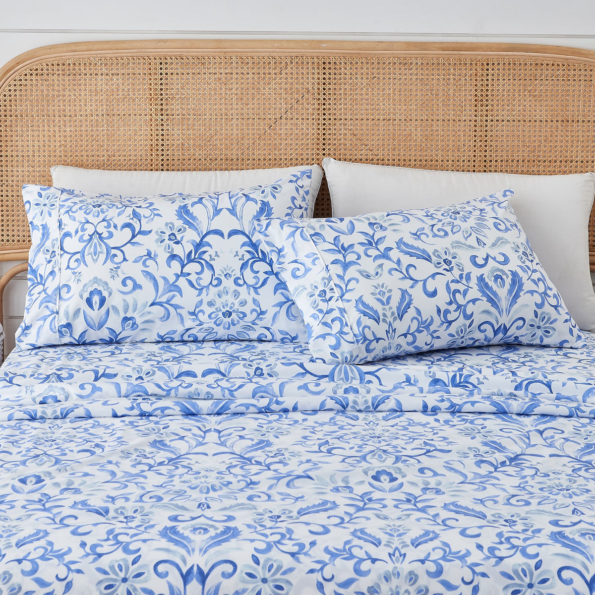 Watercolor Floral Microfiber Sheet Set – Delia Collection – view 12