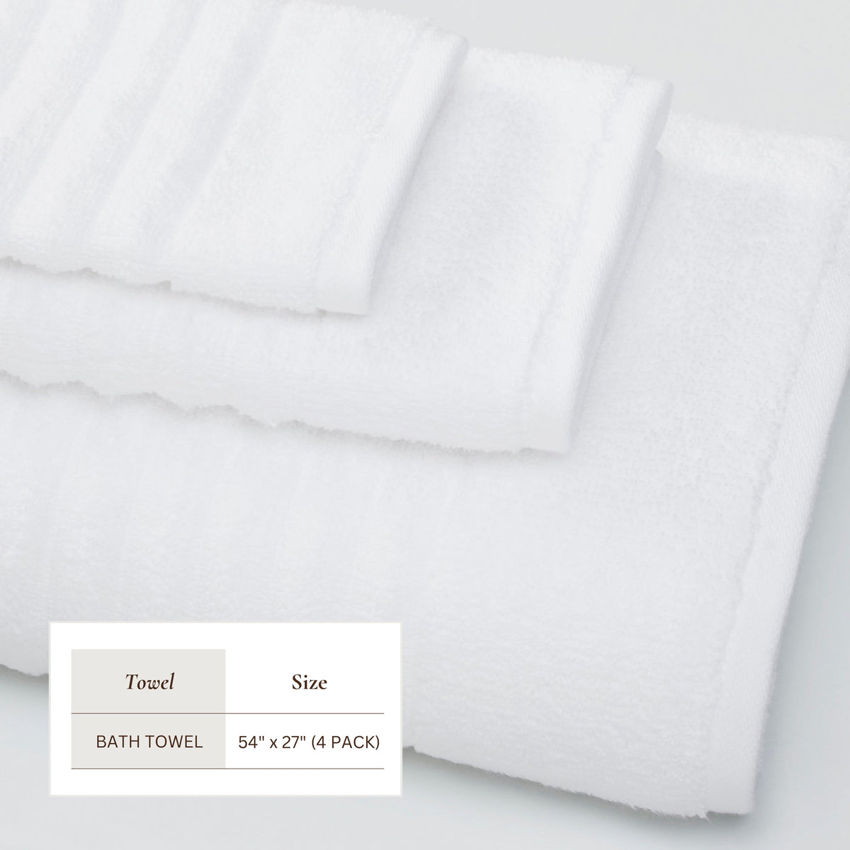 Karina Collection Luxury Combed Cotton Ribbed Bath Towel Set – view 10
