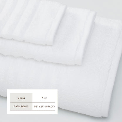 Karina Collection Luxury Combed Cotton Ribbed Bath Towel Set – view 10