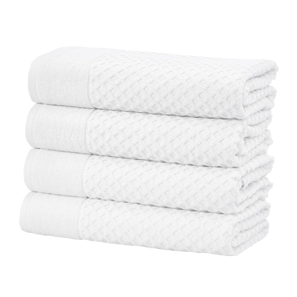 Cotton Diamond Waffle Weave Bath Towel Set – Grayson Collection – view 2