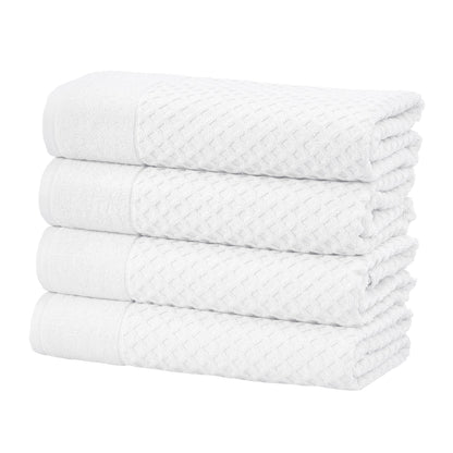 Cotton Diamond Waffle Weave Bath Towel Set – Grayson Collection – view 2
