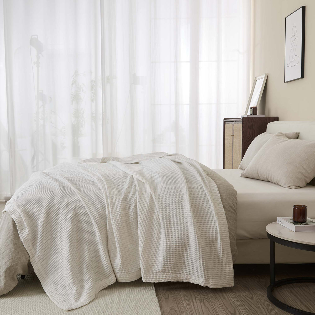 Mikala Collection 100% Cotton Waffle Weave Blanket – view 40