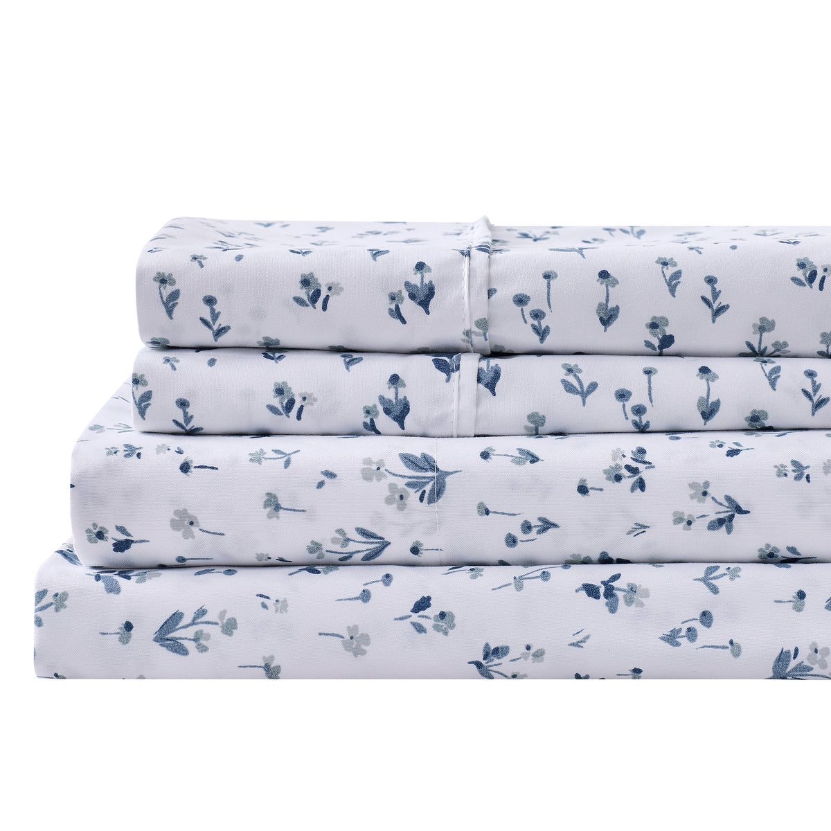 Watercolor Floral Microfiber Sheet Set – Delia Collection – view 48