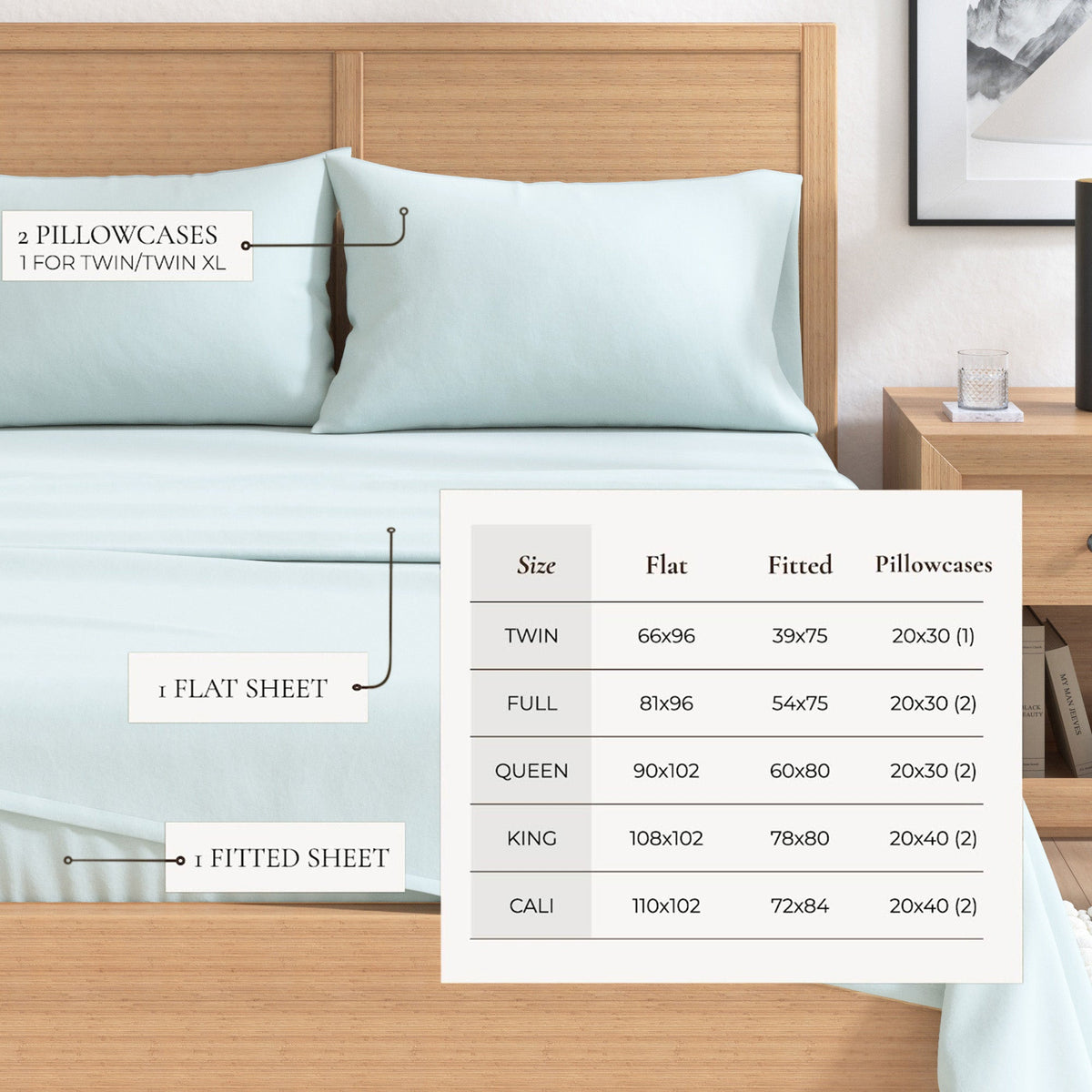 Solid Cotton Flannel Sheet Set – Nordic Collection – view 23