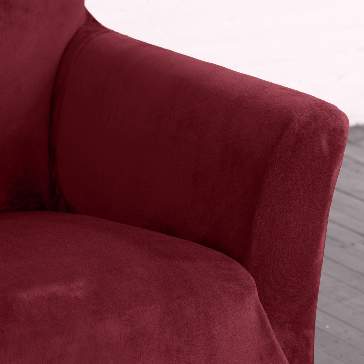 Velvet Stretch Slipcover – Gale Collection Form-Fit Sofa Cover – view 198