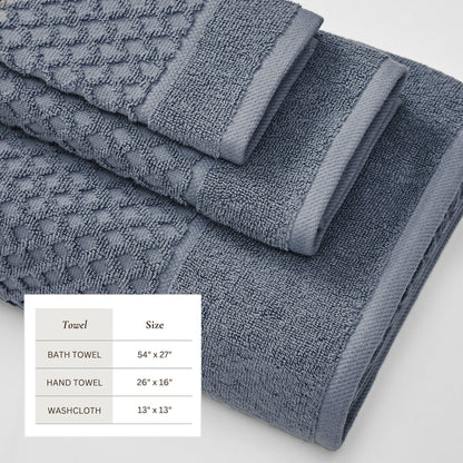 Cotton Diamond Waffle Weave Bath Towel Set – Grayson Collection – view 105