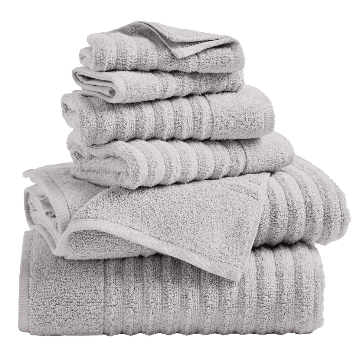 Karina Collection Luxury Combed Cotton Ribbed Bath Towel Set – view 97