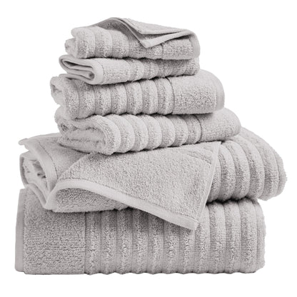 Karina Collection Luxury Combed Cotton Ribbed Bath Towel Set – view 97