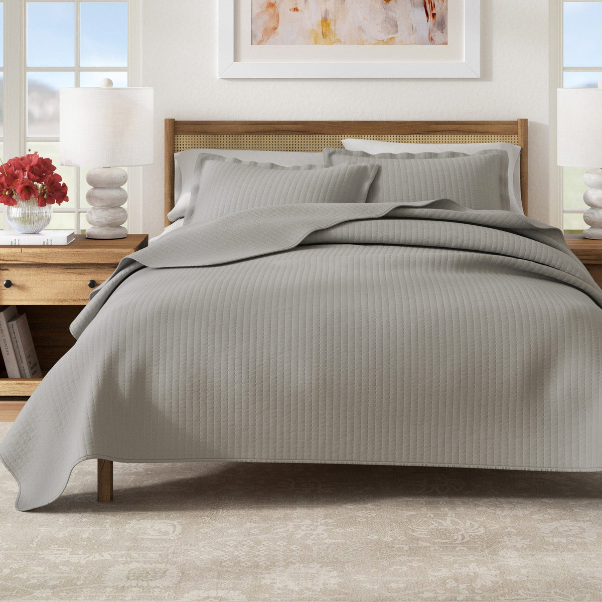 Solid Channel Stitch Quilt Set – Alicia Collection – view 25