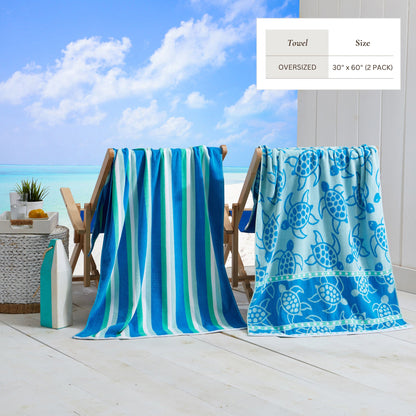Maui Collection Cotton Velour Beach Towels, 30 x 60 Inch 2 or 4 Pack – view 47