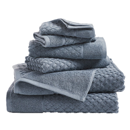 Cotton Diamond Waffle Weave Bath Towel Set – Grayson Collection – view 100