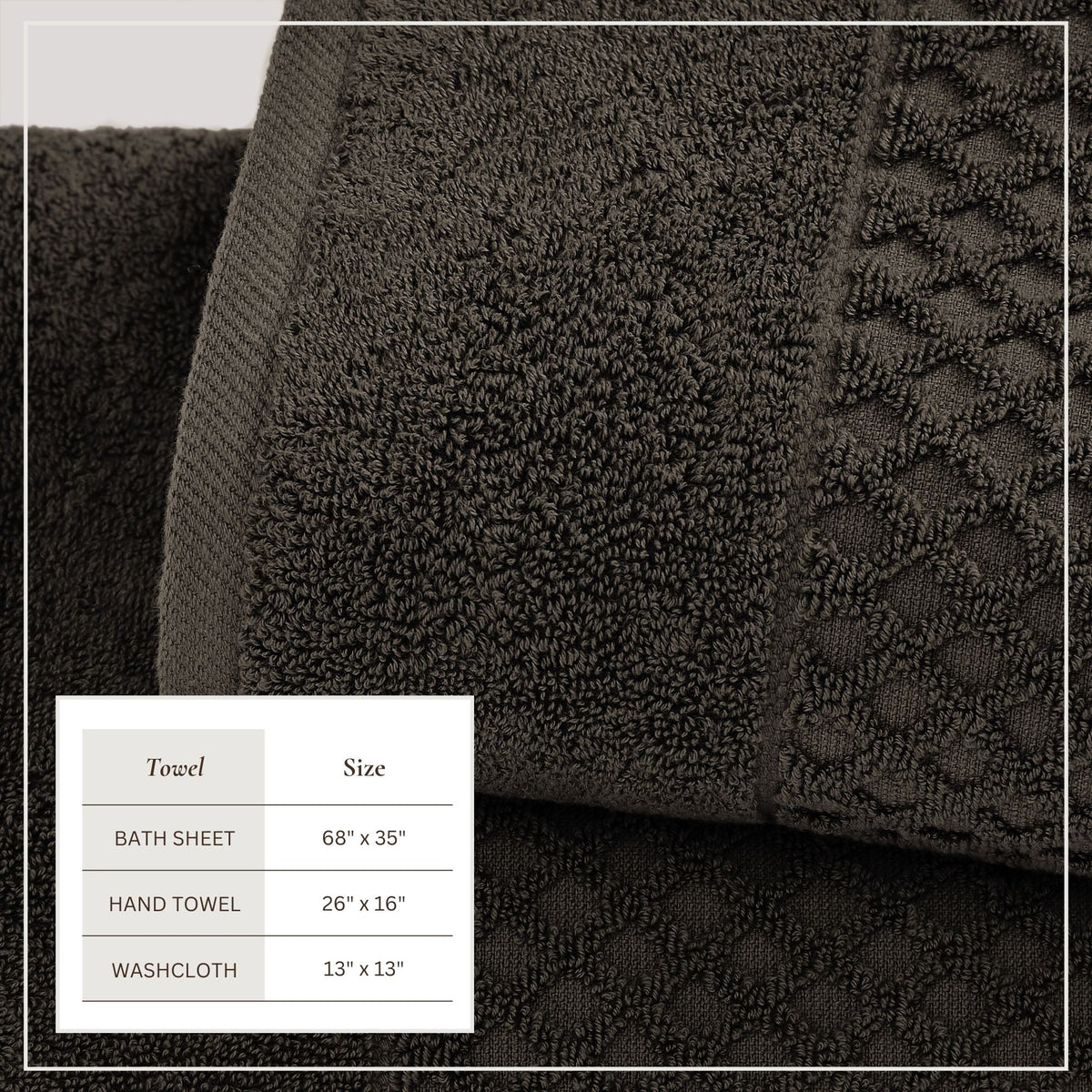 Cotton Diamond Waffle Weave Bath Towel Set – Grayson Collection – view 183