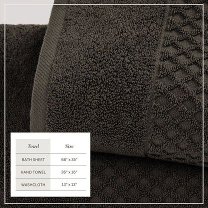 Cotton Diamond Waffle Weave Bath Towel Set – Grayson Collection – view 183