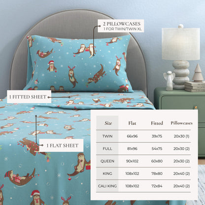 Turkish Cotton Christmas Flannel Sheets – Whittaker Holiday Prints – view 48