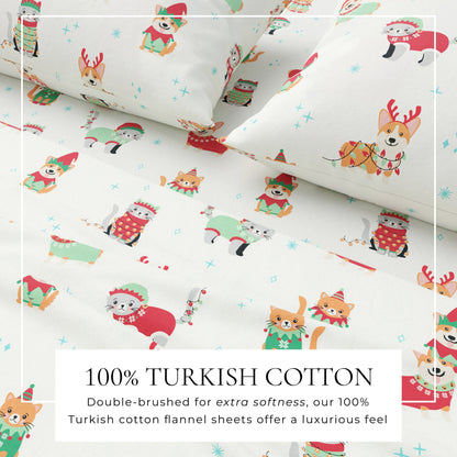 Turkish Cotton Christmas Flannel Sheets – Whittaker Holiday Prints – view 41