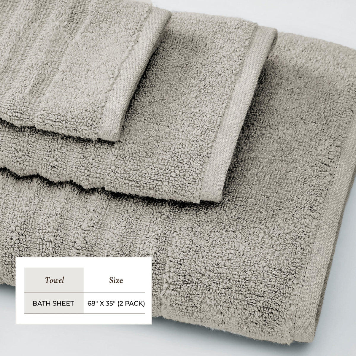 Karina Collection Luxury Combed Cotton Ribbed Bath Towel Set – view 190
