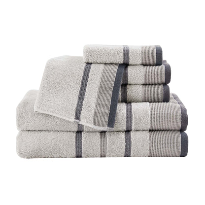 Decorative Cotton Stripe Bath Towel Set – Noelle Collection – view 93